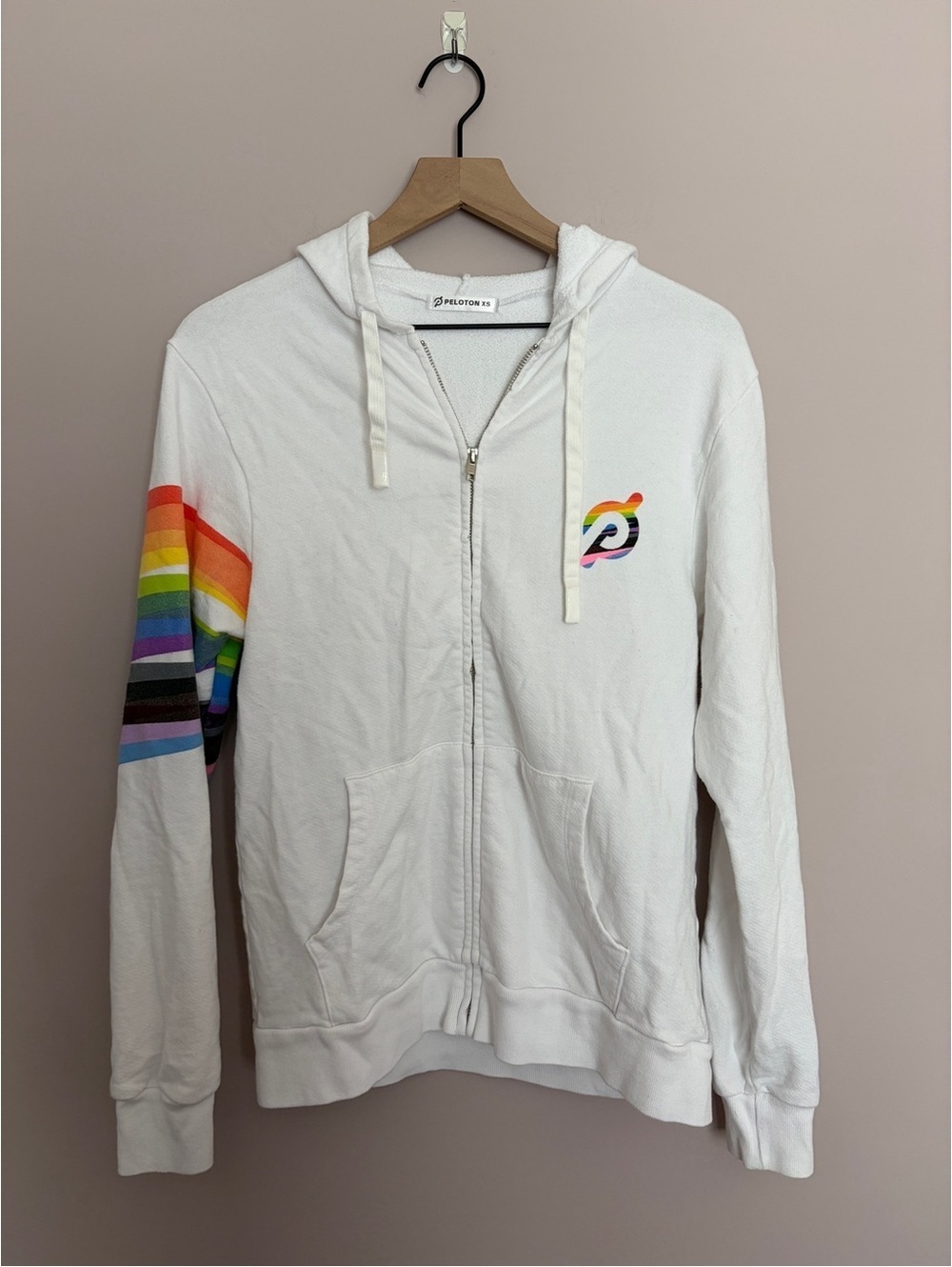 Peloton Pride Lead with Love Hooded Zip Up Hoodie